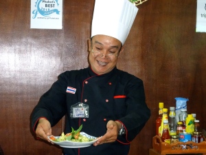 Chef James and his tasty green curry. 